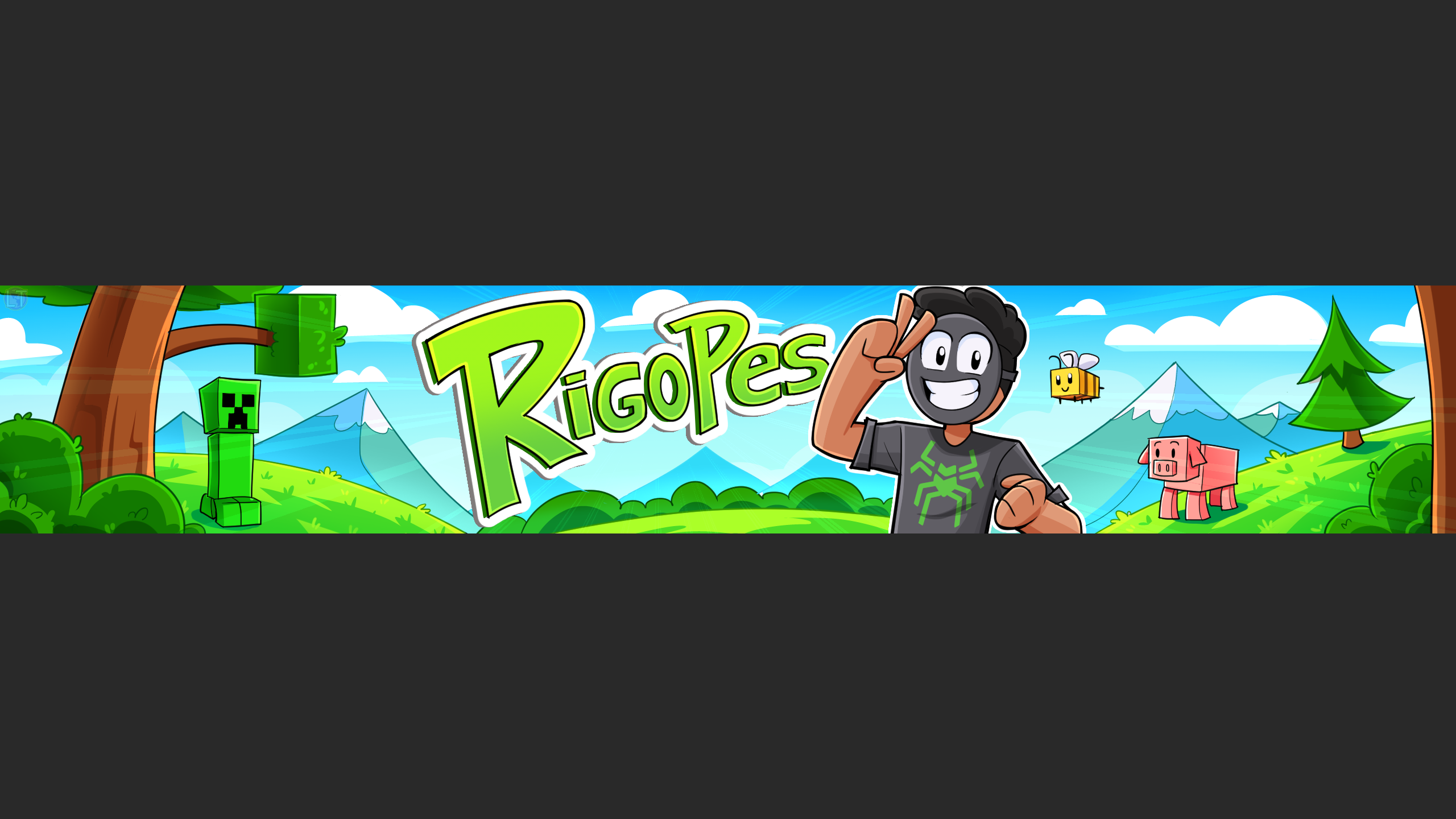 Banner Rigopes com tema Minecraft