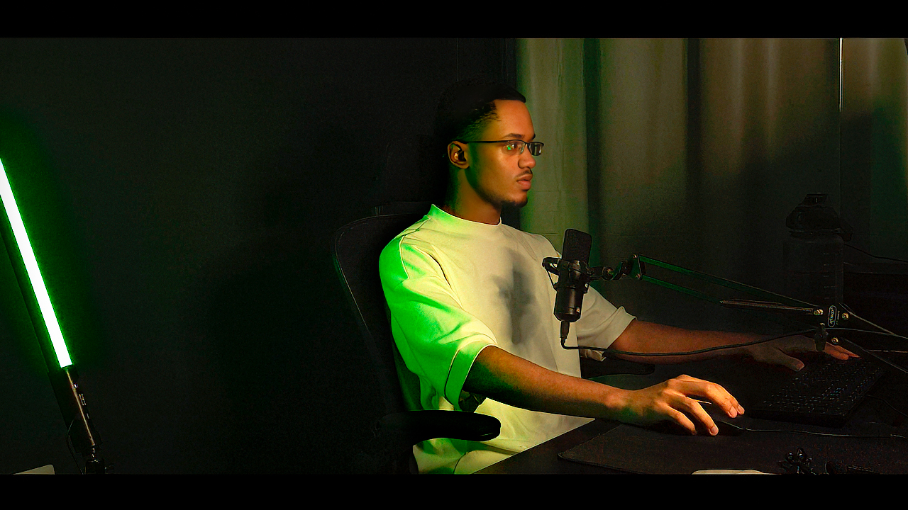 Guilherme no setup de criação do Rigopes